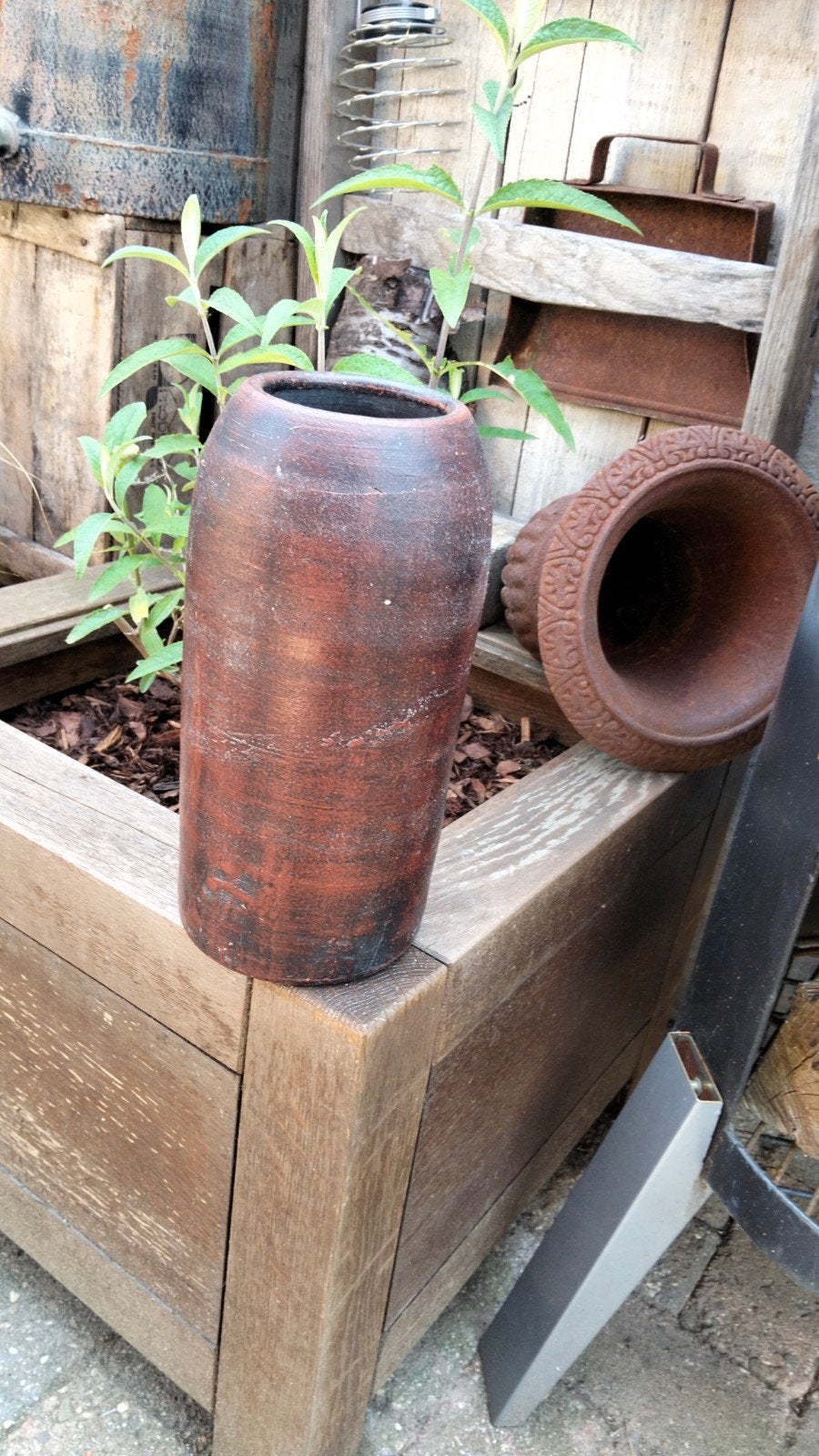Brocante mooie vaas voor binnen, Ophalen of Verzenden