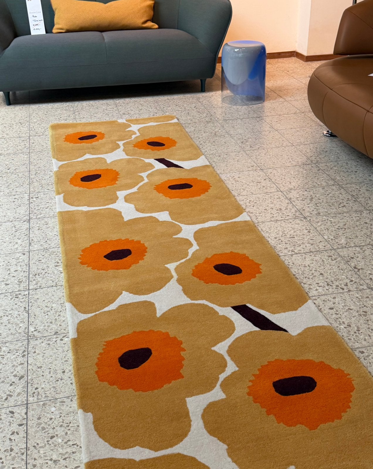 Brink en Campman loper Marimekko Unikko Honey, Ophalen, 200 cm of meer, 50 tot 100 cm, Zo goed als nieuw