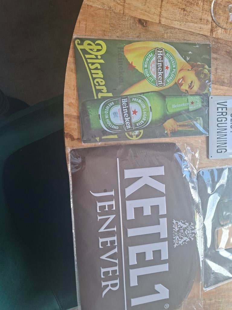 Metalen reclameborden Sonnema, Ketel 1, Heineken, Verzamelen, Ophalen, Nieuw, Reclamebord