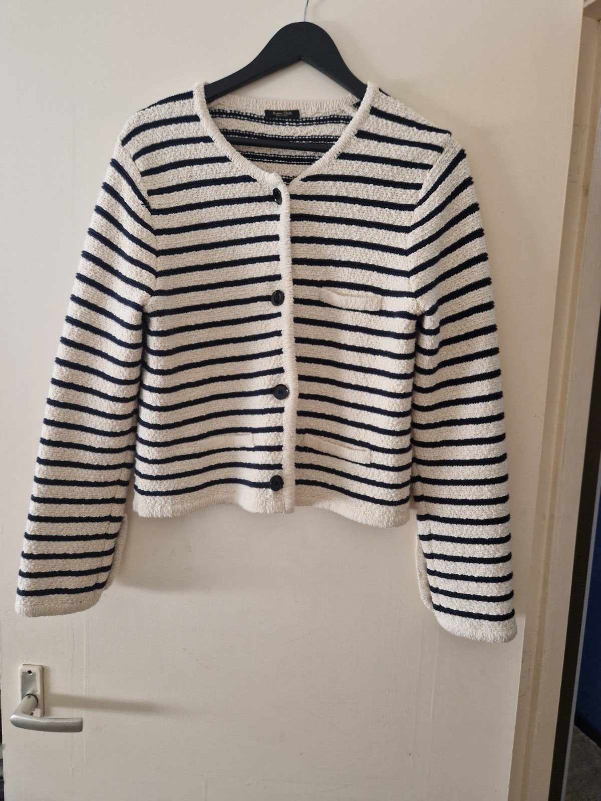 Gestreept vest Massimo Dutti, Ophalen of Verzenden, Zo goed als nieuw, Maat 38/40 (M), Blauw