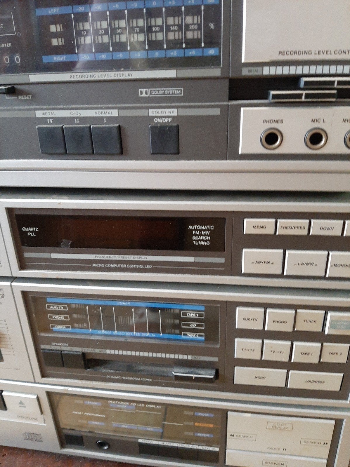 Philips stereotoren uit circa 1980, Audio, Tv en Foto, Ophalen, Philips, Gebruikt, Cd-speler