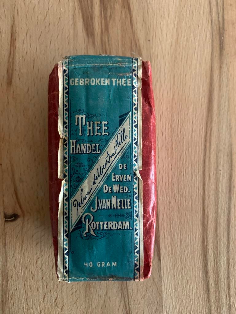 Vintage Van Nelle Gebroken Thee Pakje - 40 Gram, Ophalen of Verzenden