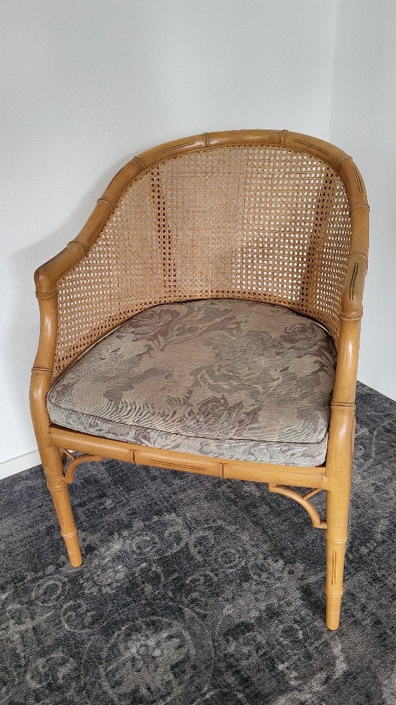 Z.g.a.n. mooie Rotan webbing stoel, Ophalen, Overige kleuren, Modern, Scandinavisch, Bohemian, Landelijk, Zo goed als nieuw