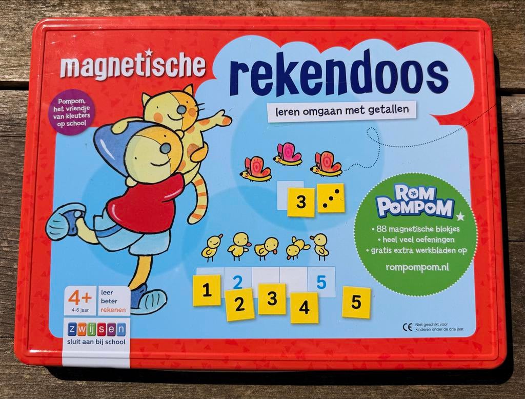 Magnetische Rekendoos Rom Pom Pom - Leren Rekenen 4+, Kinderen en Baby's, Speelgoed | Educatief en Creatief, Ophalen, Zo goed als nieuw