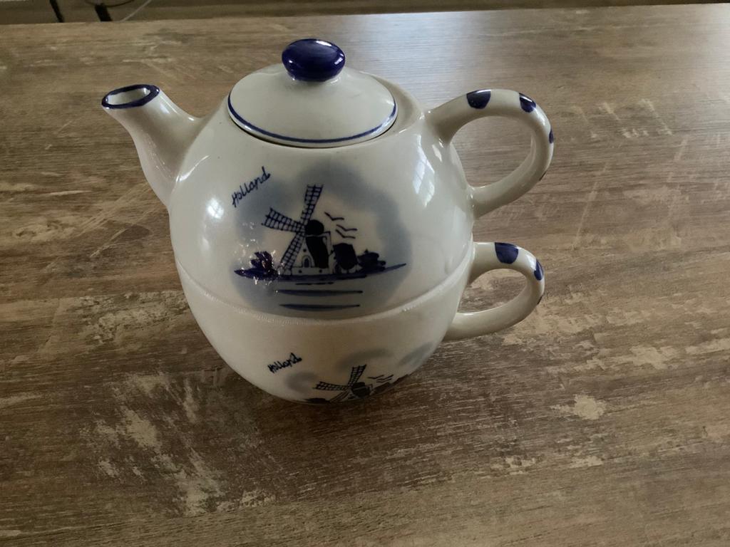 Tea for one delfs blauw, Antiek en Kunst, Ophalen of Verzenden