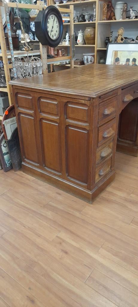 Oud eiken  bureau - buro, Ophalen