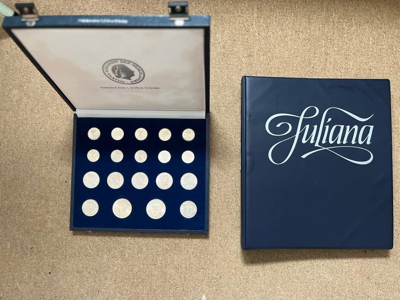 JULIANA  ZILVERSCHAT -JULIANA ALBUM   COMPLEET FOTO/ADV, Koningin Juliana, Setje, Zilver, Overige waardes