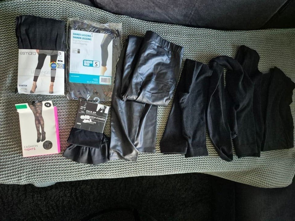 Diverse leggings, panty's en maillots - Maat S (op 1 na), Legging, Maat 36/38 (S), Zwart, Zo goed als nieuw