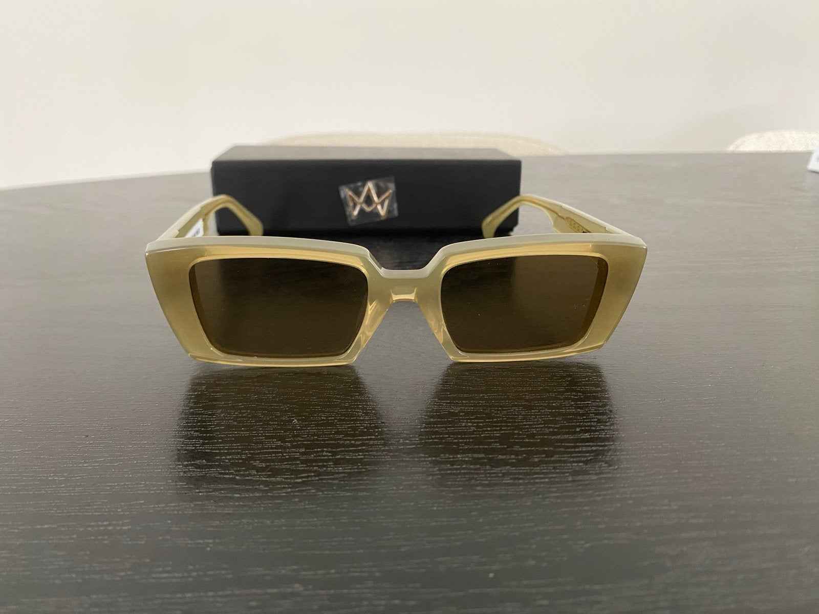 AM Eyewear Frankie Zonnebril - Khaki nieuw, Overige merken, Zonnebril, Nieuw, Ophalen of Verzenden