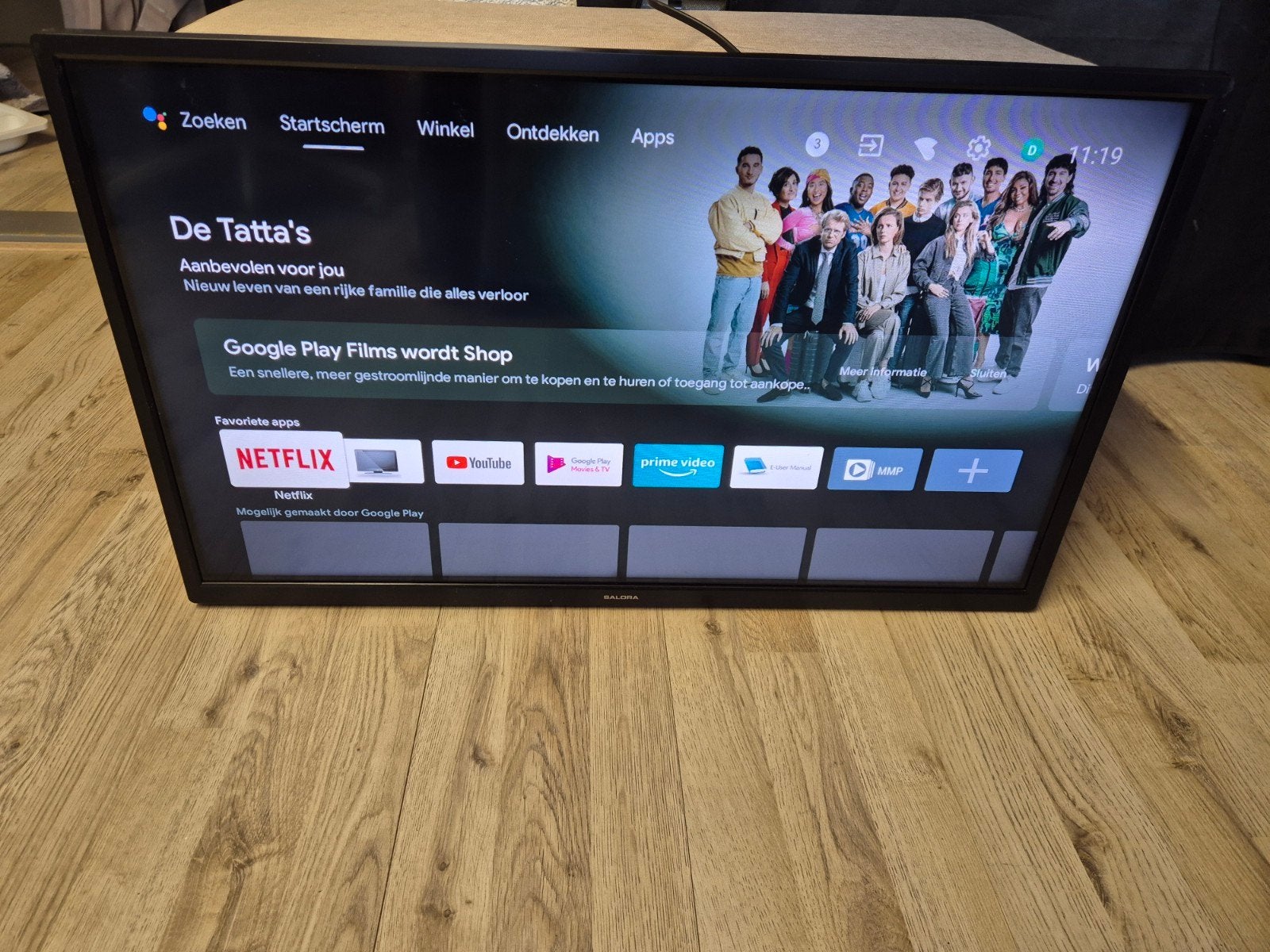 Salora 32inch SmartTV met ingebouwde Chromecast, LED, 50 Hz, Zo goed als nieuw, Minder dan 40 cm