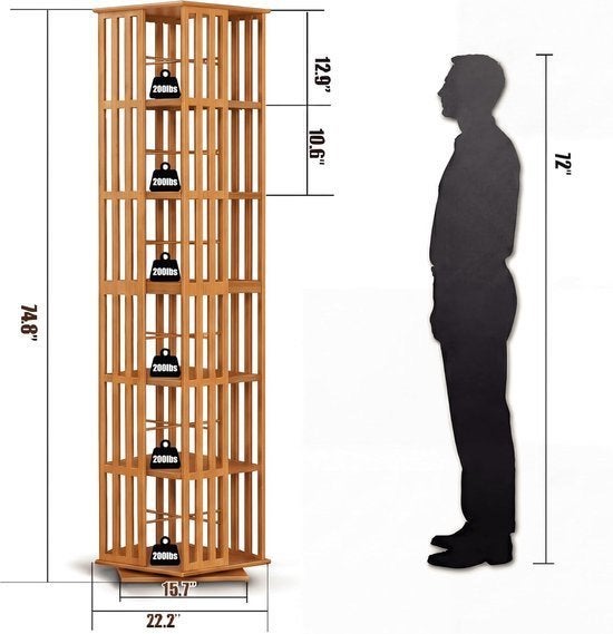 Draaibare Boekenkast – Rotatie Kast – Swivel Boekenkast, Corvance B.V., Verzenden, Nieuw, Corvancebol@gmail.com