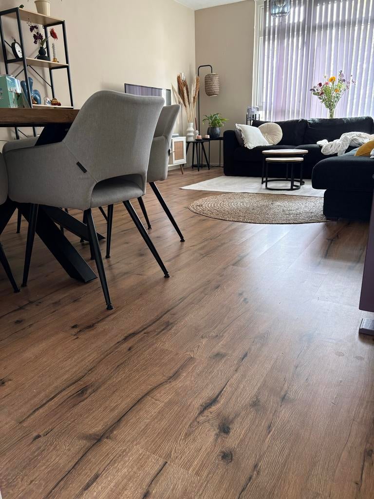 GRATIS 25m2+ Laminaat vloer Tundra - Ophalen 29 of 30 april, Ophalen, Gebruikt, Bruin, 10 tot 25 m²