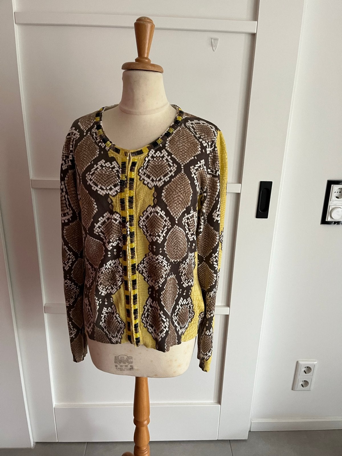 Rick Cardona vest 40 42 met slangenprint en kralen, maat 42, Kleding | Dames, Ophalen of Verzenden, Zo goed als nieuw, Maat 42/44 (L)