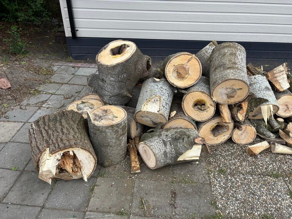 Brandhout ca 2 m³ - Blokken, Tuin en Terras, Haardhout, Minder dan 3 m³, Ophalen, Overige houtsoorten, Blokken