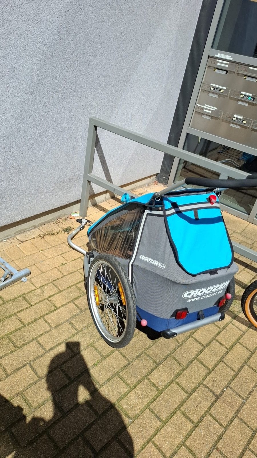 Croozer Kid 1 fietskar zo goed als nieuw met baby hangschaal, Ophalen, Zo goed als nieuw, Kinderkar, 20 tot 40 kg