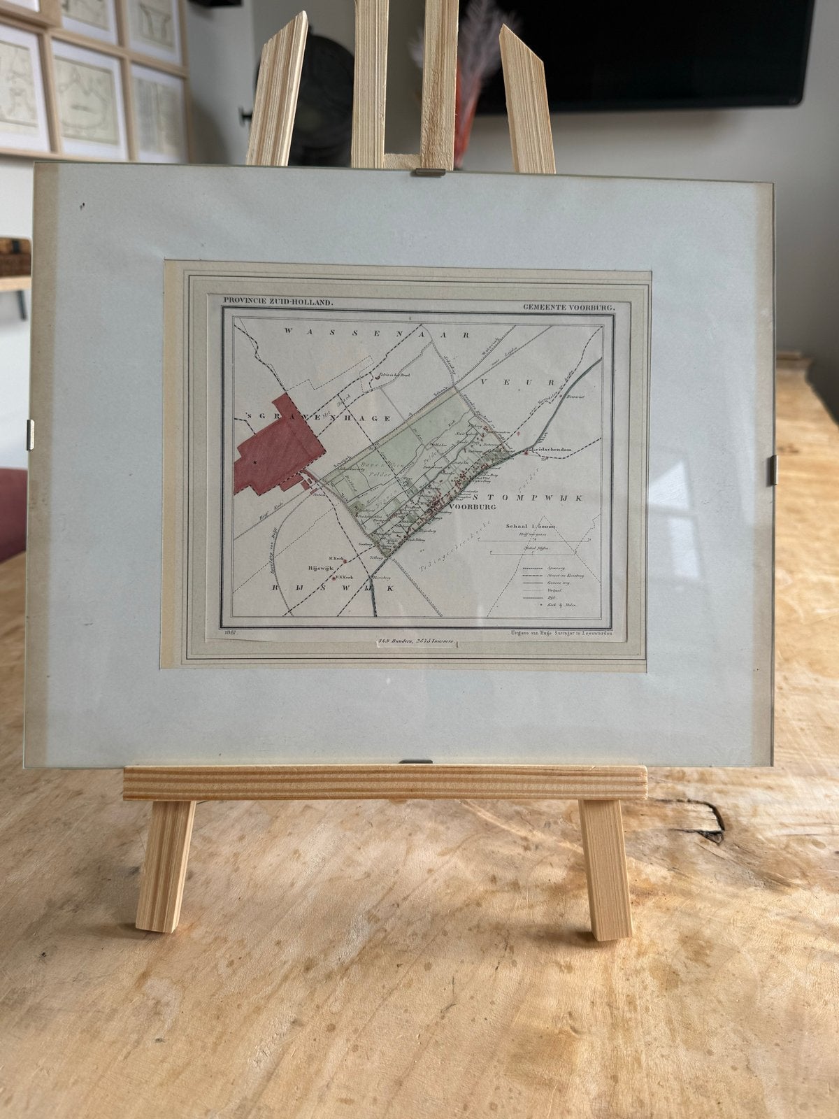 Historische kaart Voorburg 1867 - Jacob Kuyper, Boeken, Ophalen of Verzenden, 1800 tot 2000, Nederland, Landkaart