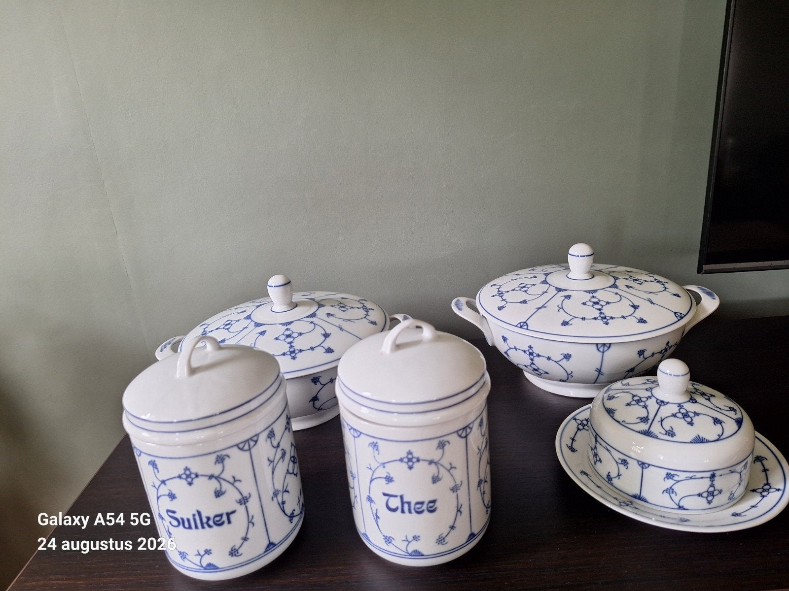 vintage Jäger Eisenberg Blau Saks Servies, Ophalen