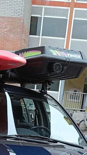 Dakkoffer aangepast voor windsurfen, Ophalen, Gebruikt