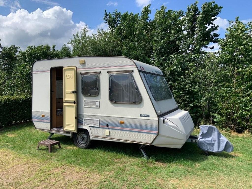 Adria Optima 380TD/Voortent/Luifel/toilet & douche, Caravans en Kamperen, Caravans, Luifel, Treinzit, 750 - 1000 kg, Particulier