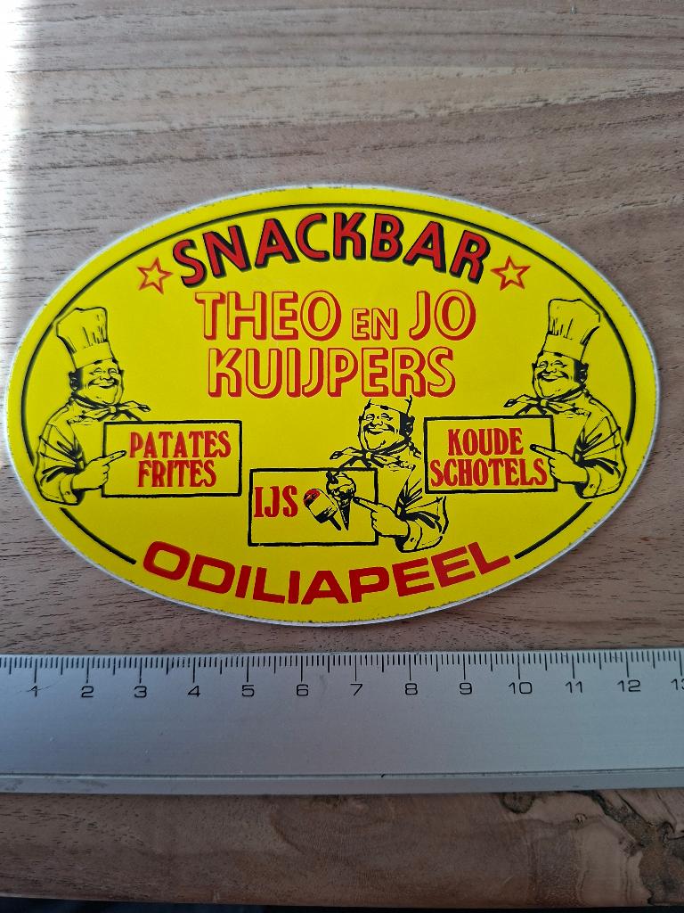 Sticker Odiliapeel snackbar, Ophalen of Verzenden, Zo goed als nieuw, Bedrijf of Vereniging