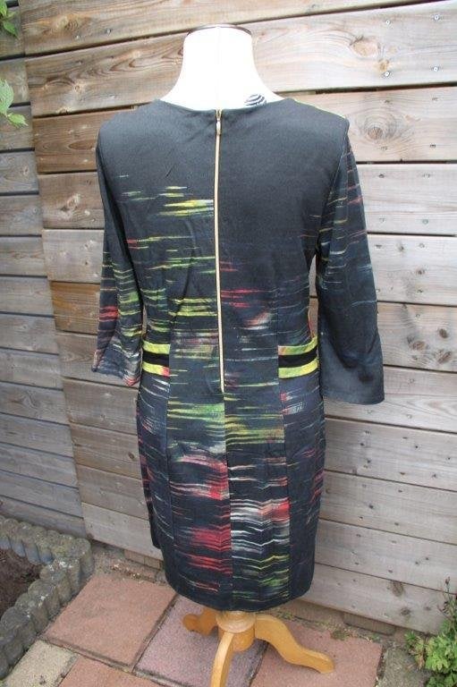Jurk zwart/ kleur Roberto Naldi mt 44 Vaste prijs, Zwart, Maat 42/44 (L), Roberto Naldi, Ophalen of Verzenden