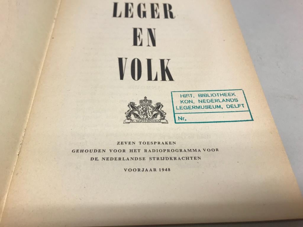 Leger en Volk 1949, Ophalen of Verzenden, 1945 tot heden, Gelezen, Landmacht