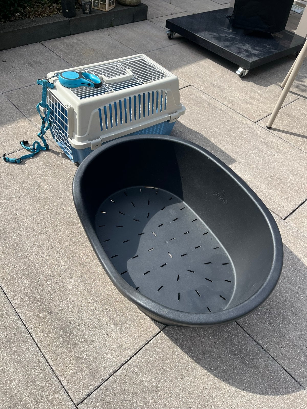 Hondenmand en travelbench kleine hond, Ophalen, Gebruikt, Hondenmand