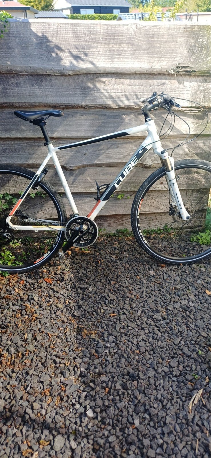 Cube Cross Race Fiets - Wit/Zwart/Oranje, 28 inch, Gebruikt, Vering, Meer dan 20 versnellingen