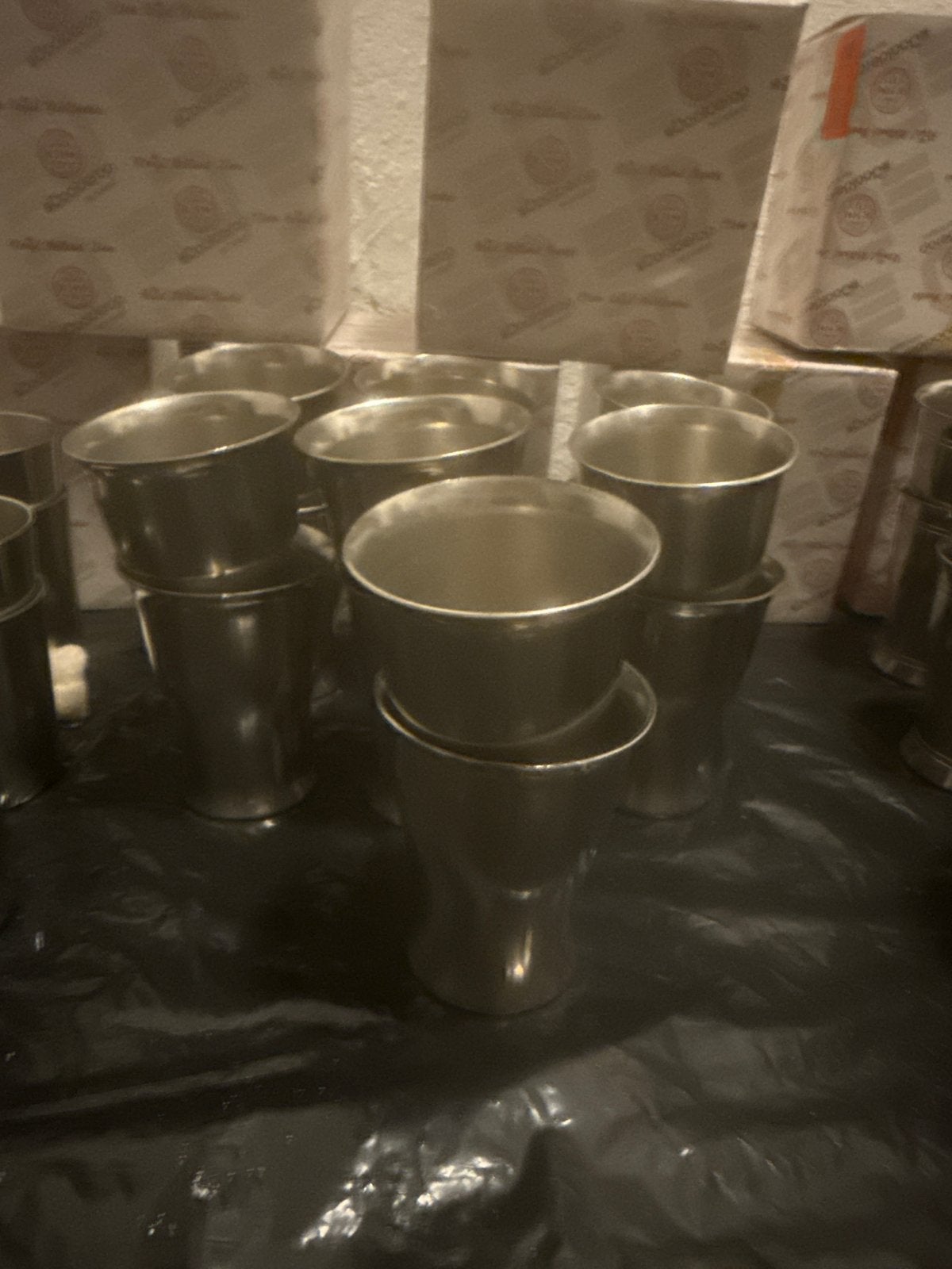 Set van 14 Puur Tin Kopjes - Royal Holland Pewter, Ophalen