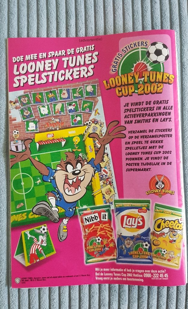 Looney Tunes Cup 2002 advertentie, verzamel item, Verzamelen, Flippo's, Ophalen of Verzenden, Looney Tunes, Overige typen