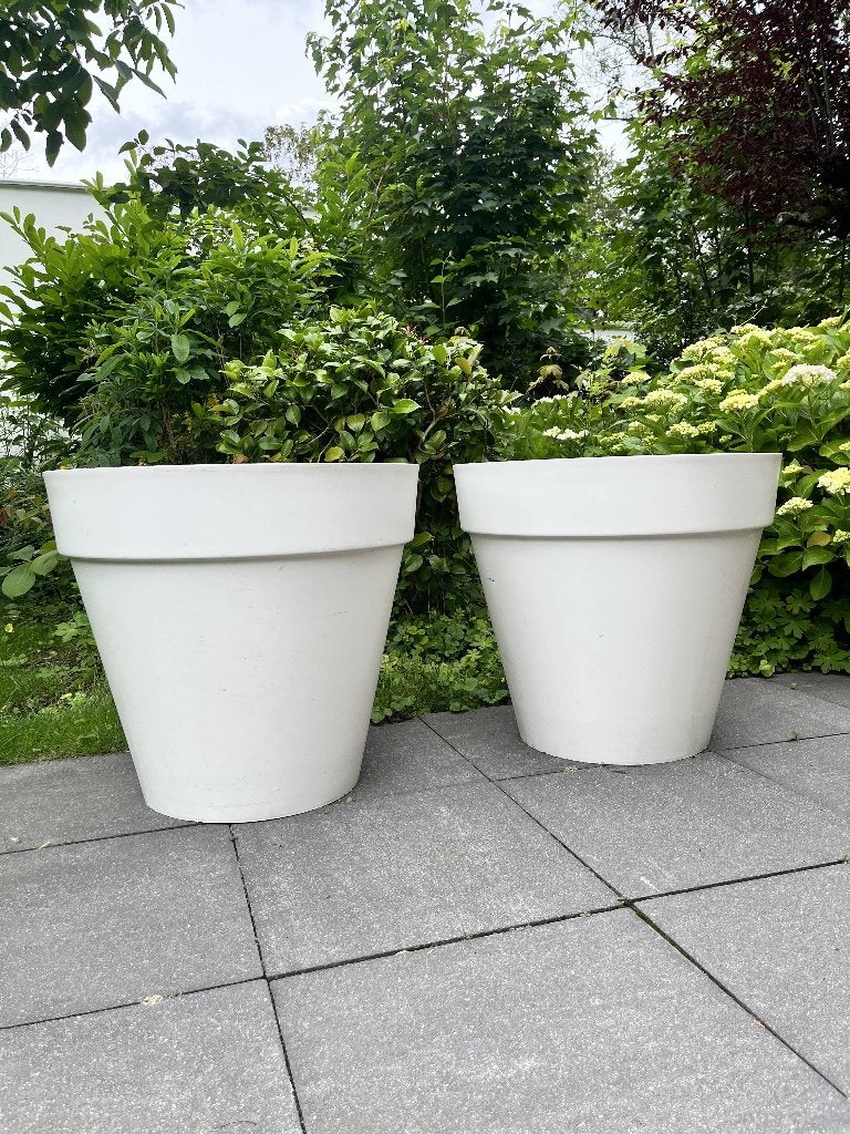 Elho Bloempot Wit Buiten 2X, Tuin en Terras, Ophalen, Kunststof, Gebruikt, 40 cm of meer
