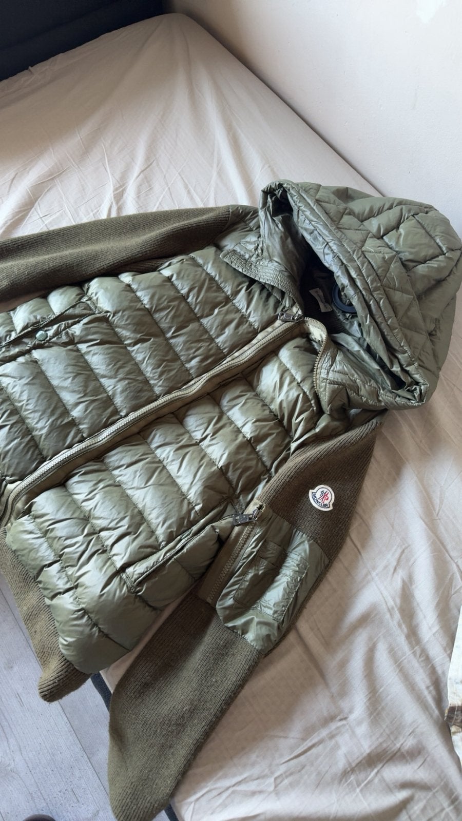 Moncler Cardigan, Ophalen, Zo goed als nieuw, Maat 48/50 (M), Groen