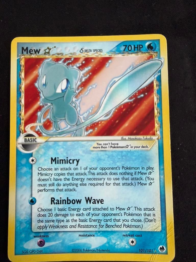 Pokemon mew goldstar, Hobby en Vrije tijd, Verzamelkaartspellen | Pokémon, Ophalen of Verzenden, Zo goed als nieuw