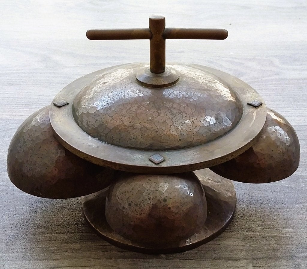Om 1925-1935 Altaarschel Altaarbel Kerkbel Kerkmisbel Misbel, Antiek en Kunst, Antiek | Koper en Brons, Ophalen of Verzenden, Brons