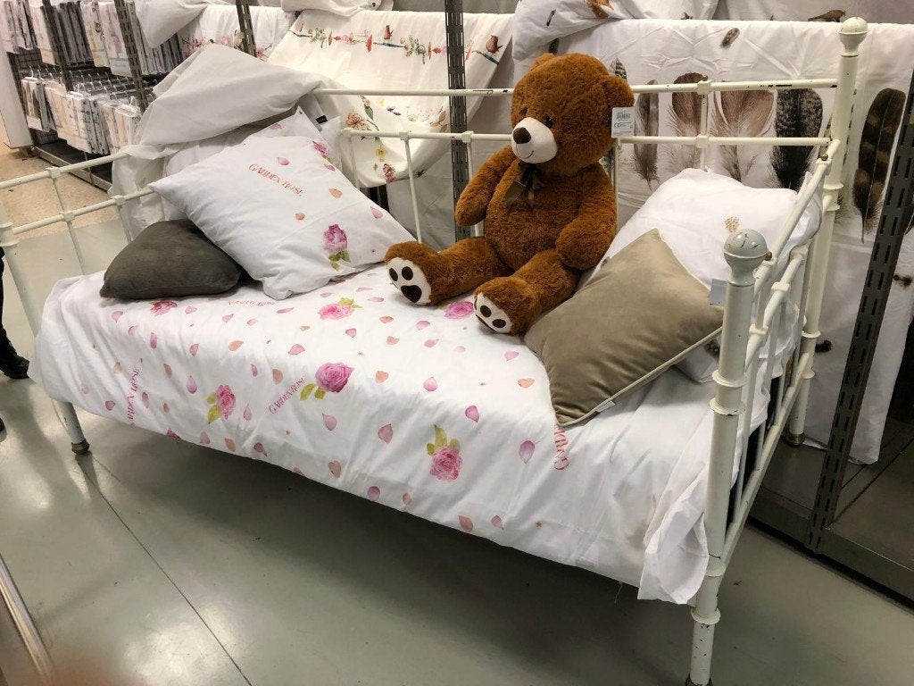 Ikea meisjesbed-,bank zgan; wit, Ophalen, 90 cm, Eenpersoons, Wit