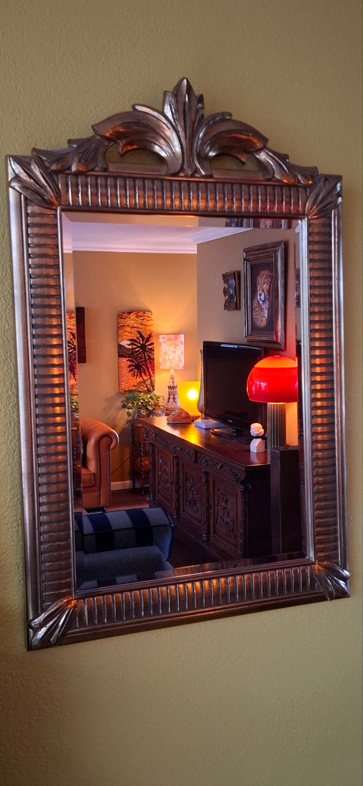 Originele Deknudt Spiegel 86 x 56 cm, Gebruikt, Ophalen of Verzenden, Minder dan 100 cm, Rechthoekig