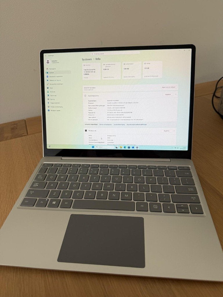 Microsoft Surface Laptop Go I5 8Gb 128Gb SSD, 2 tot 3 Ghz, Qwerty, 8 GB, 12 inch