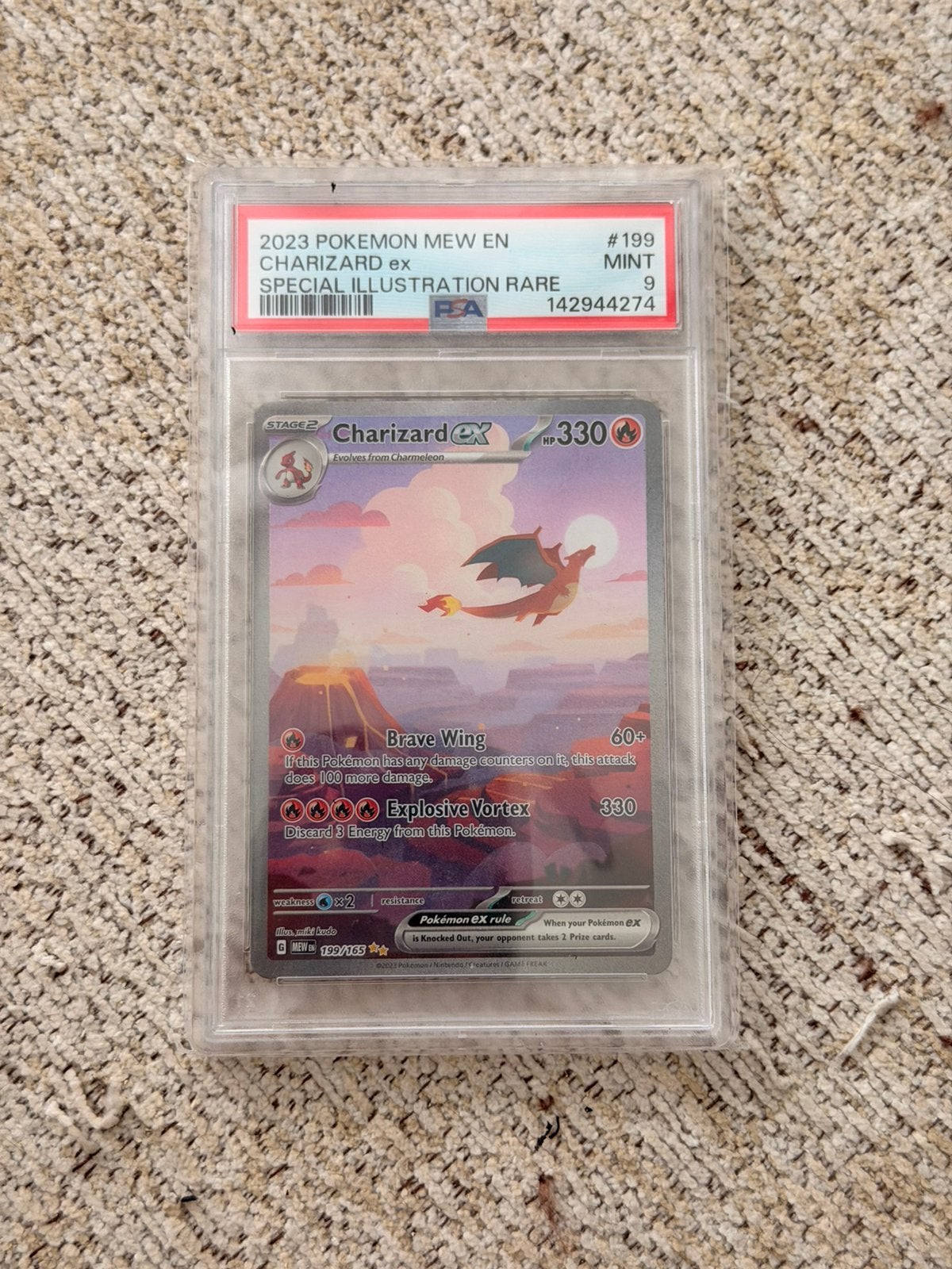 Charizard 199 | PSA 9, Ophalen of Verzenden, Zo goed als nieuw