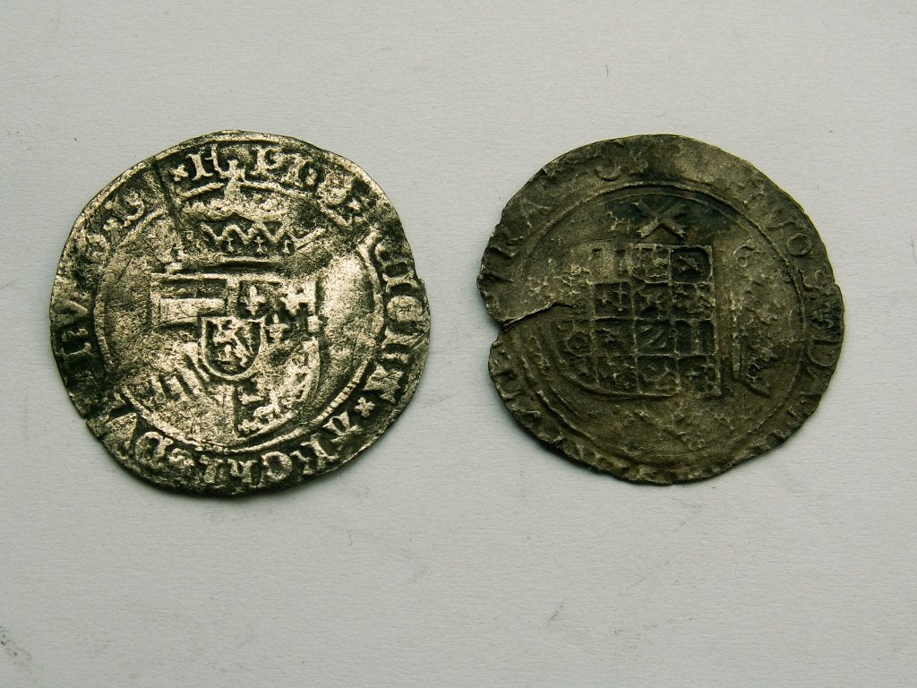 Lotje Zuidelijke Nederlanden - 2 x Zilveren Patard (stuiver), Postzegels en Munten, Vóór koninkrijk, Zilver, Overige waardes, Verzenden