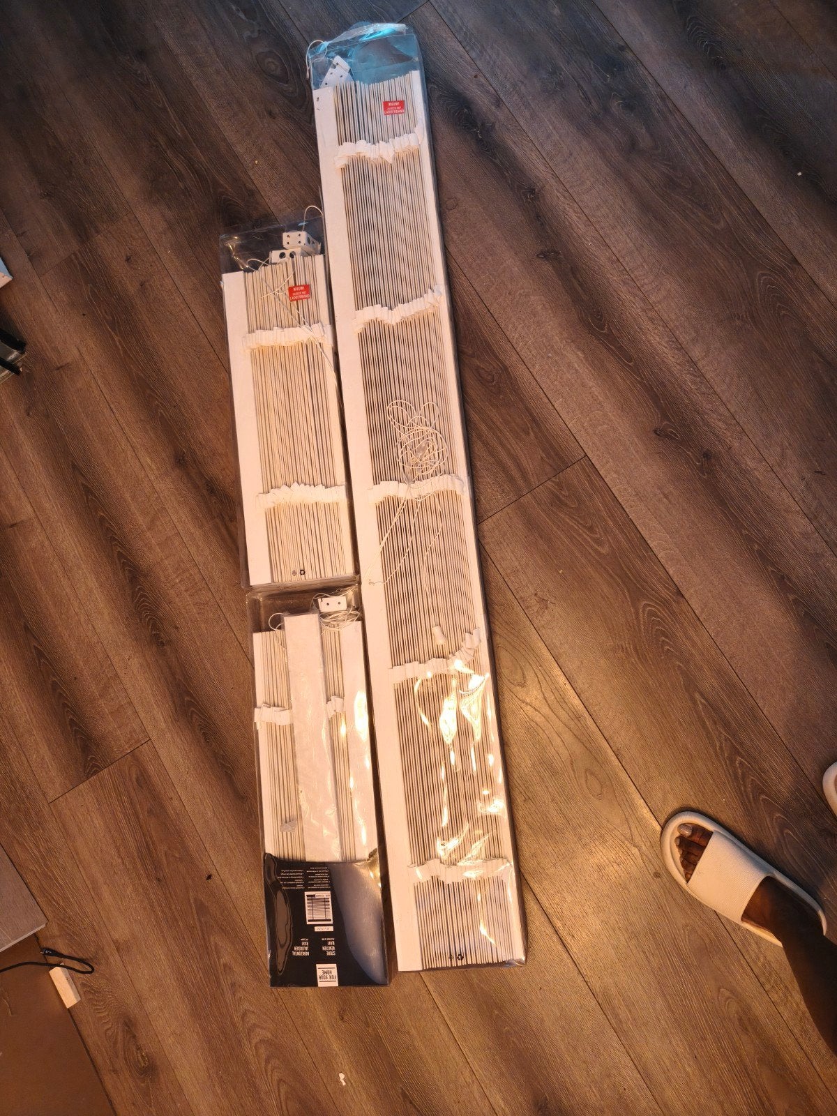 Witte jaloezieën - 3 stuks - pvc - kwantum, Ophalen, Jaloezie, Gebruikt, Kwantum