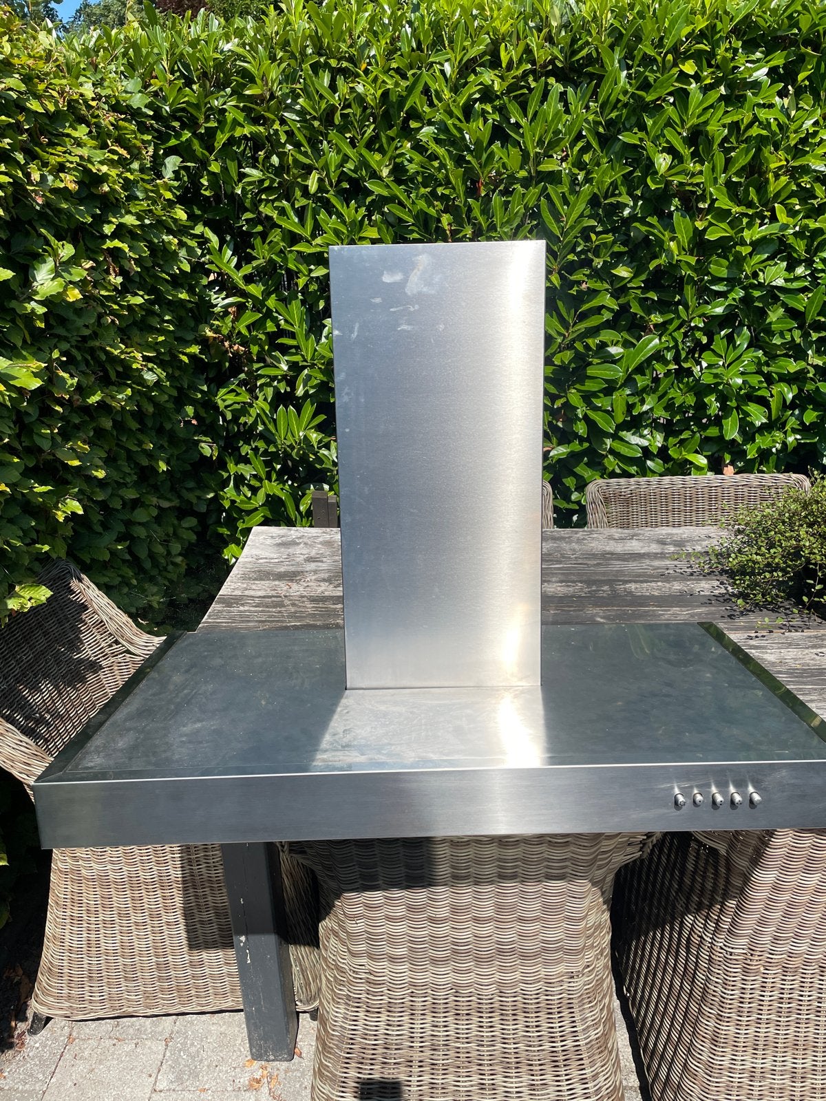 RVS Afzuigkap - Eilandschouwkap, Ophalen, Gebruikt, Eilandschouwkap, Vrijstaand