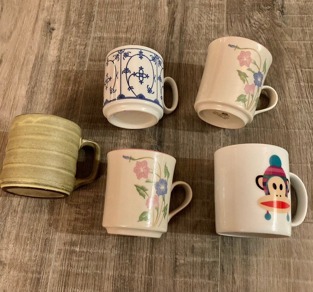 Vintage retro 5x mokken kopjes Paul Frank Bavaria Winterling, Vintage, Ophalen of Verzenden, Zo goed als nieuw, Kop(pen) en/of Schotel(s)