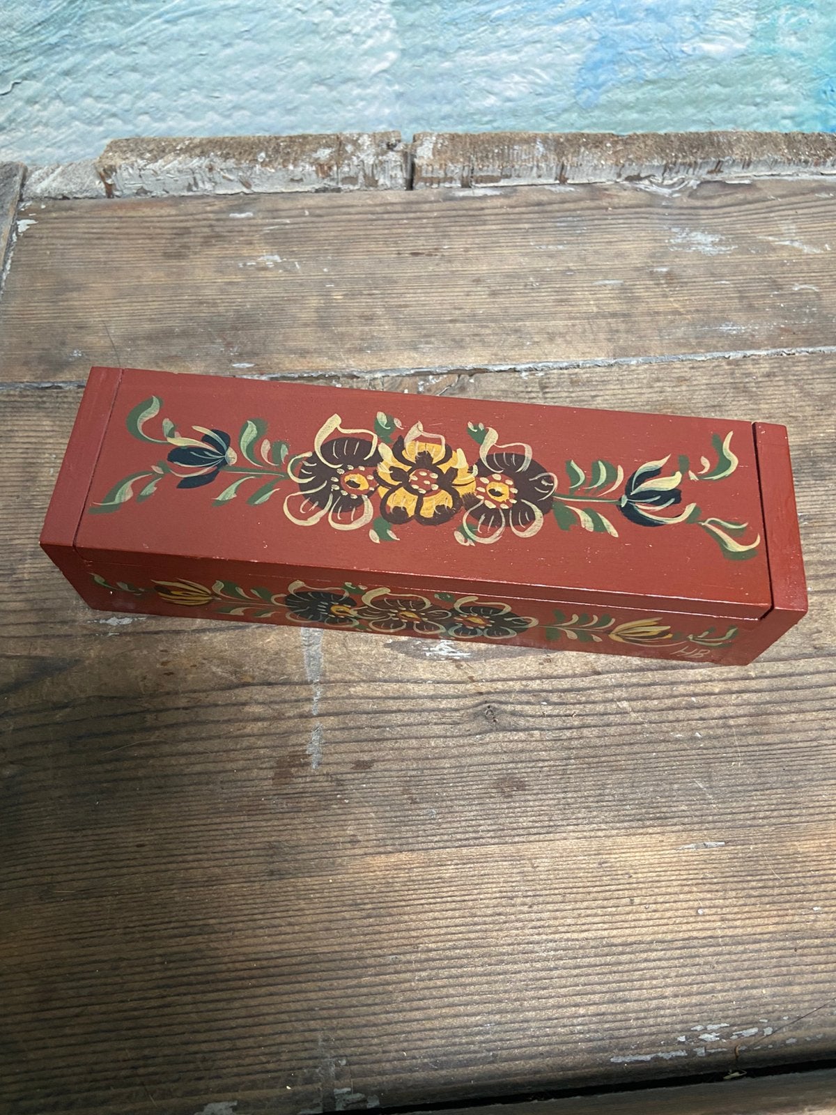 Vintage ‘95 hindelooper pistzegel doosje, Antiek en Kunst, Ophalen of Verzenden