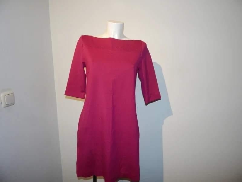 Marccain cyclaam fucia roze jurk zilveren studs rij N3/M, Kleding | Dames, Maat 38/40 (M), Verzenden, Zo goed als nieuw, Knielengte