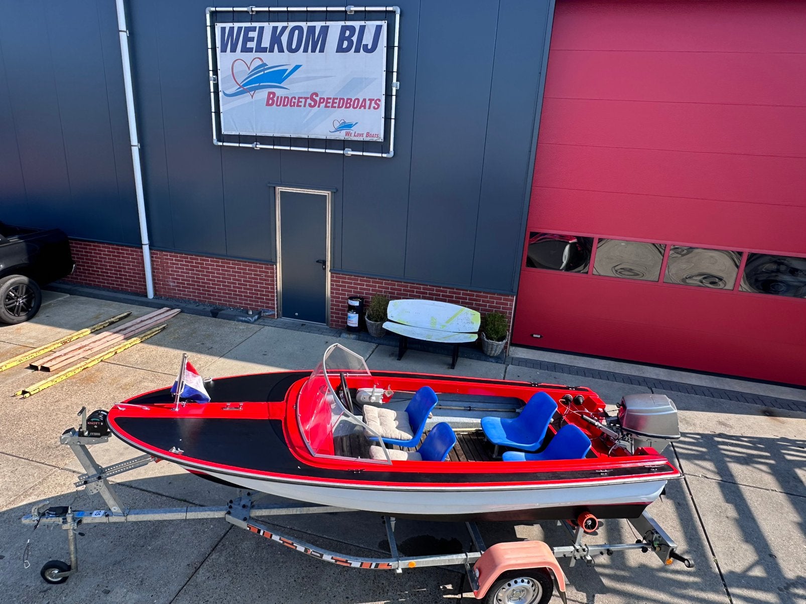 Nette speedboot vaarbewijs vrij compleet met motor, Gebruikt, Ophalen of Verzenden, Minder dan 70 pk, Buitenboordmotor
