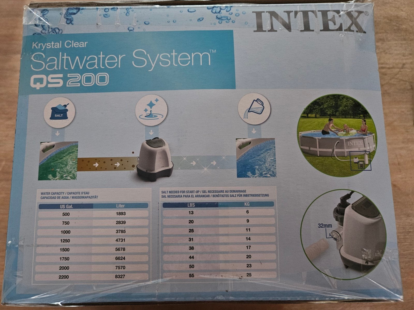 Intex Krystal Clear Saltwater System QS200 Zoutwaterpomp, Ophalen of Verzenden