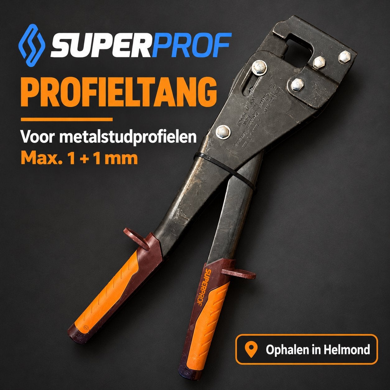 Super Prof profieltang – Metal Stud – Softgrip, Ophalen of Verzenden, Zo goed als nieuw, Tang, Overige merken