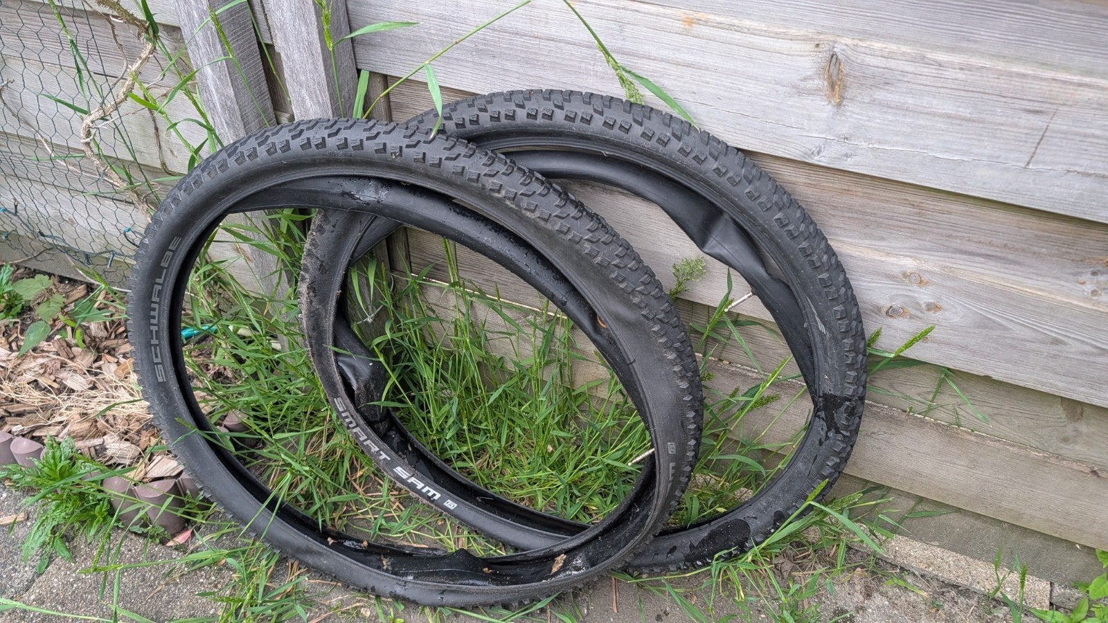 Set van 2 Schwalbe Smart Sam MTB banden (29x2.60) + Binnenba, Ophalen, Gebruikt, Band, Schwalbe
