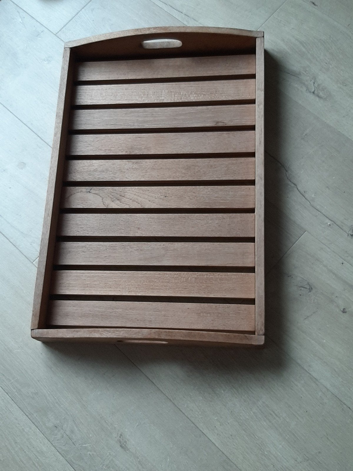 Dienblad Plantation Teak Garden Impressions 60x40 cm, Gebruikt, Ophalen of Verzenden, Handgemaakt, Dienblad