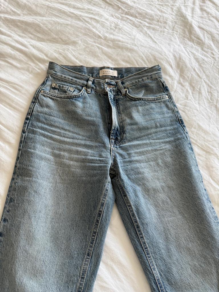 High waist jeans Costes model Amy, Ophalen of Verzenden, Zo goed als nieuw, Blauw, W27 (confectie 34) of kleiner